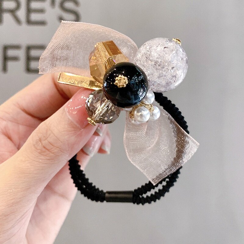 New Korean Hair Rope Fashion Cute Crystal Ball Elastic Rubber Band Girl Woman Hair Accessories