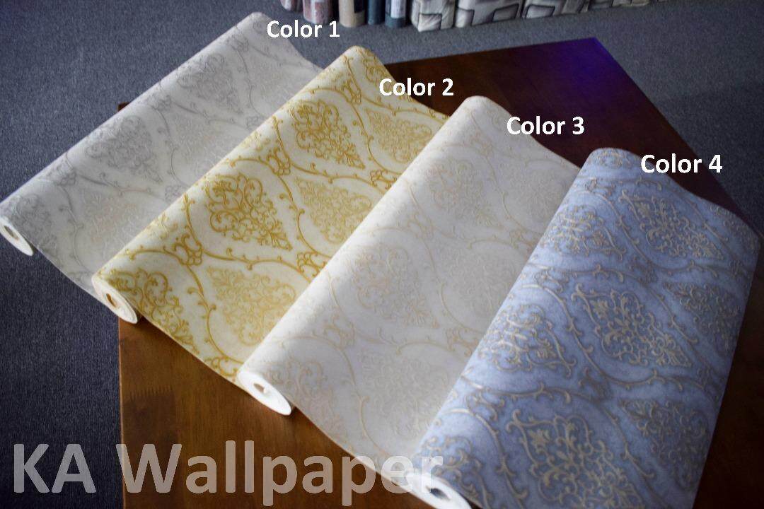 Classic Wallpaper Deep Embossed Royal design kertas dinding