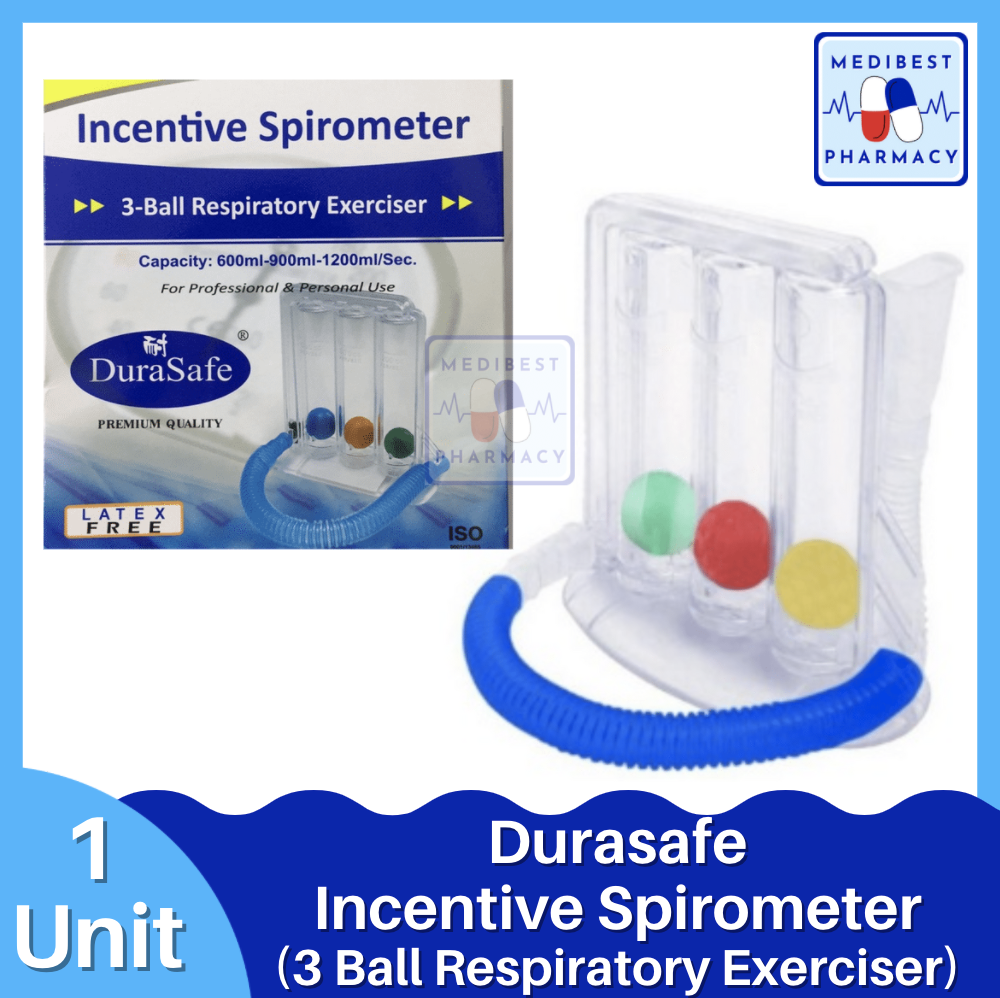 Durasafe Incentive Spirometer (3 Ball Respiratory Exerciser) Lung ...