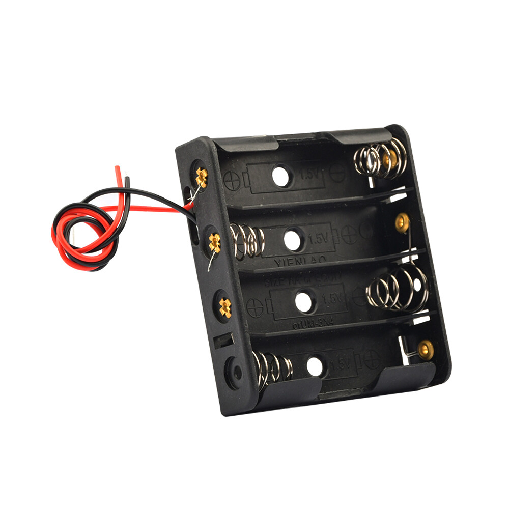Langtu 1 2 3 4 slots aa battery case box aa lr6 hr6 battery holder storage case with lead wire bateria protection container 2 x 1.5v