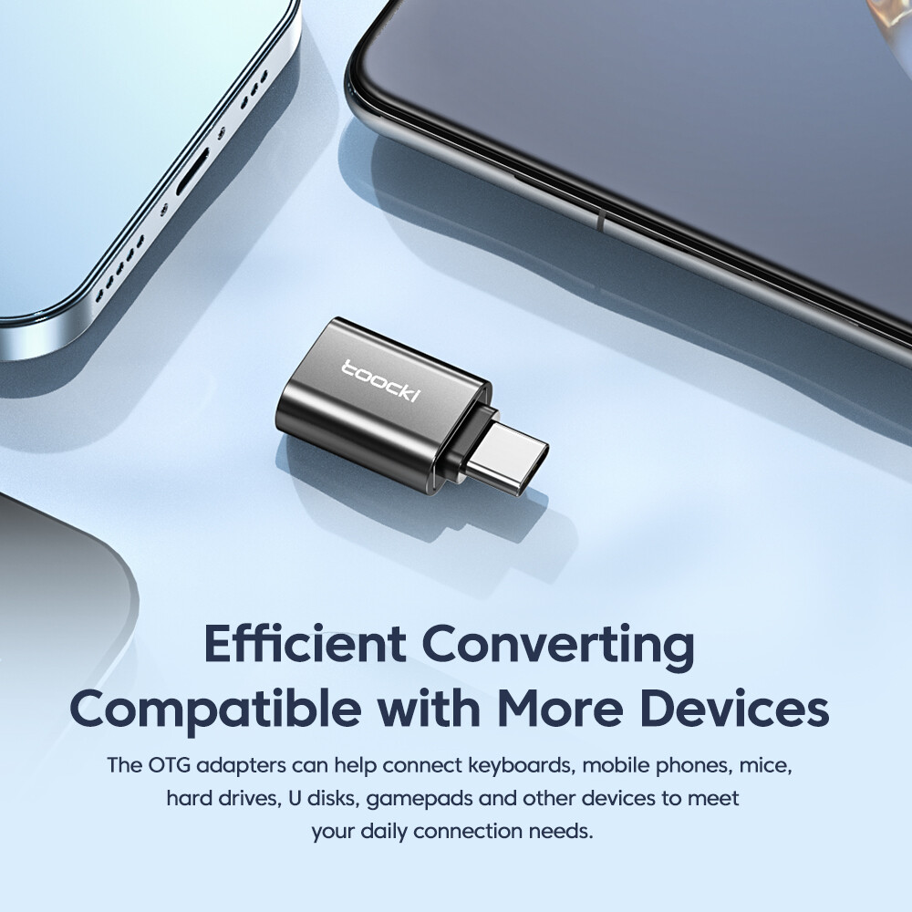 Toocki Bộ Chuyển Đổi OTG Loại C USB3.0 Chuyển Đổi Bộ Chuyển Đổi Đầu Cái Micro USB C Sang Loại C
