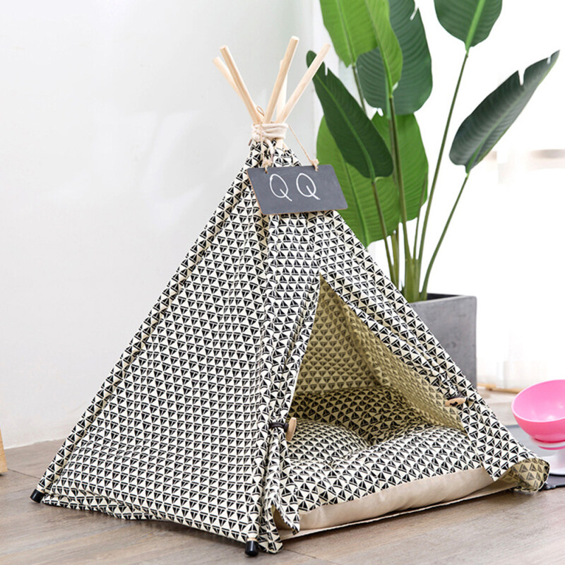 Haizhou Có Thể Giặt Gấp Pet Nest Có Thể Tháo Rời Lều Ngủ Cho Chó Mèo