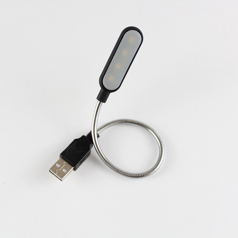 Yespery portable usb led mini book light reading light table lamp flexible 4led lamp for power bank laptop notebook pc computer