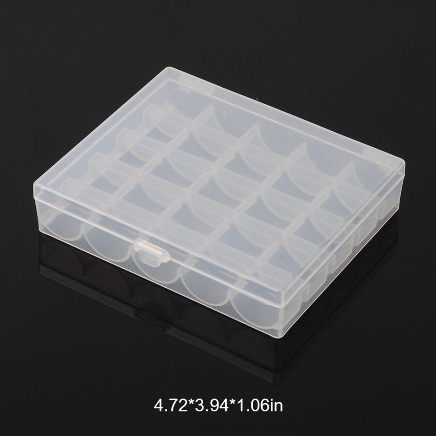 High Transparent 25 Grid Bobbin Box Sewing Machine Bobbin Storage Box