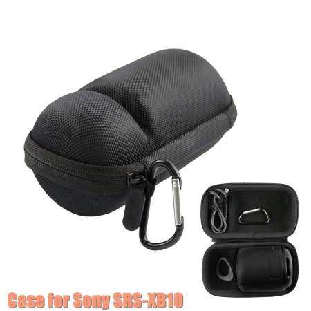 การเดินทางแบบพกพาขนาดเล็กไนลอนลำโพงไร้สายกระเป๋าเก็บของสำหรับ Sony SRS-XB10 carabiner