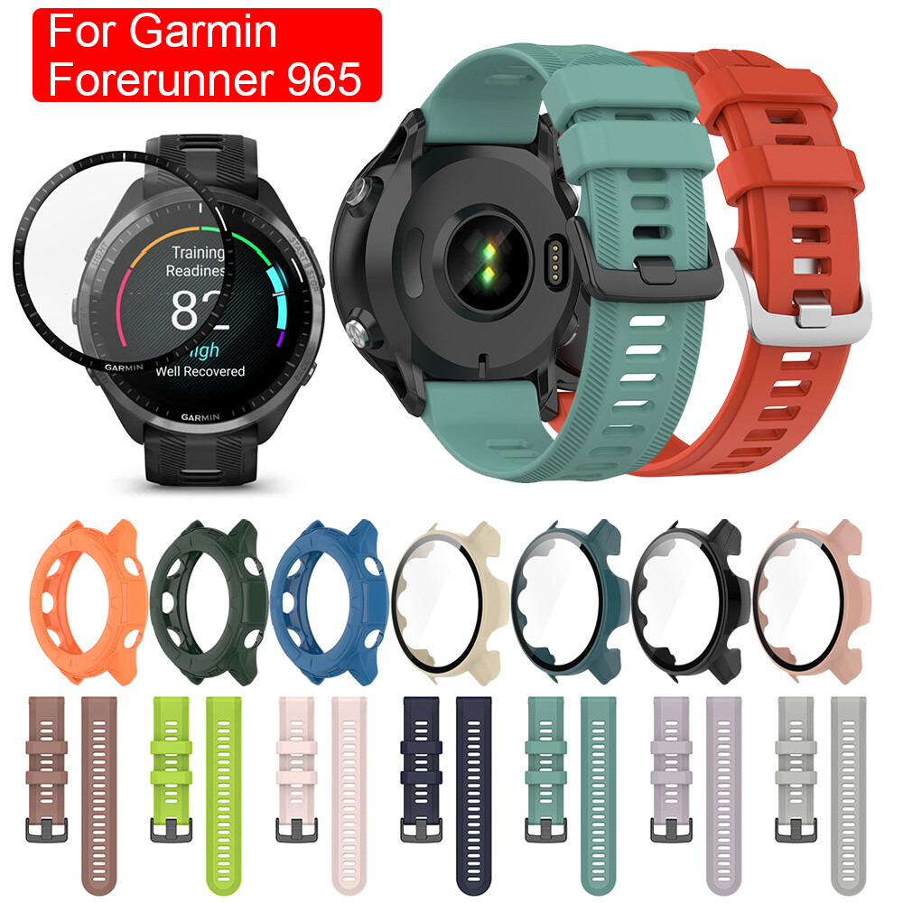For Garmin Forerunner 965 strap case tempered glass screen protector 2023 new smart watch band straps