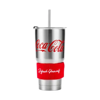 Miniso Famous Creative Coca Cola Straw Cup Stainless Steel Water Cup Adult Large Capacity Ins Insulation Cup Lazada Ph