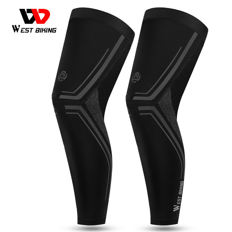WEST BIKING Cycling Leg Sleeve Outdoor Sunscreen Leg warmers Running Basketball Ice Silk Cooling Leggings Cover Sports Equipment