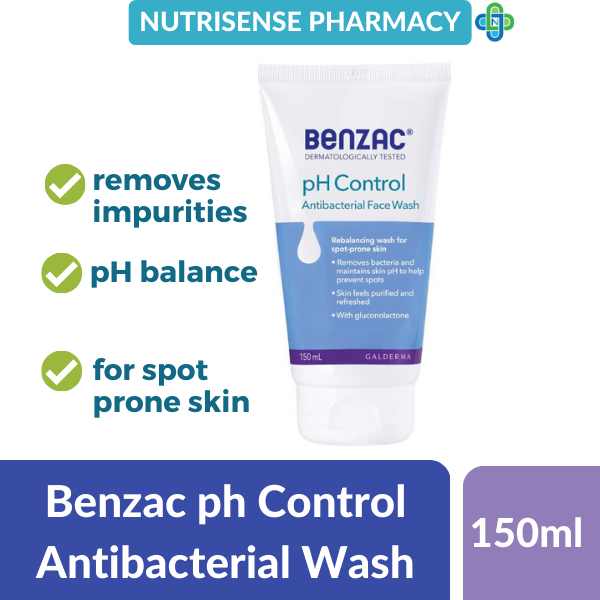 Benzac PH Control Antibacterial Face Wash (150ml) Lazada