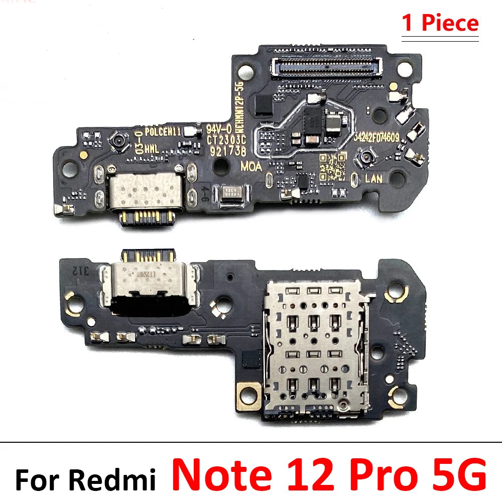 USB fast Charging Port Dock Charger Plug Connector Board Flex For Xiaomi Redmi Note 12 Pro 5G