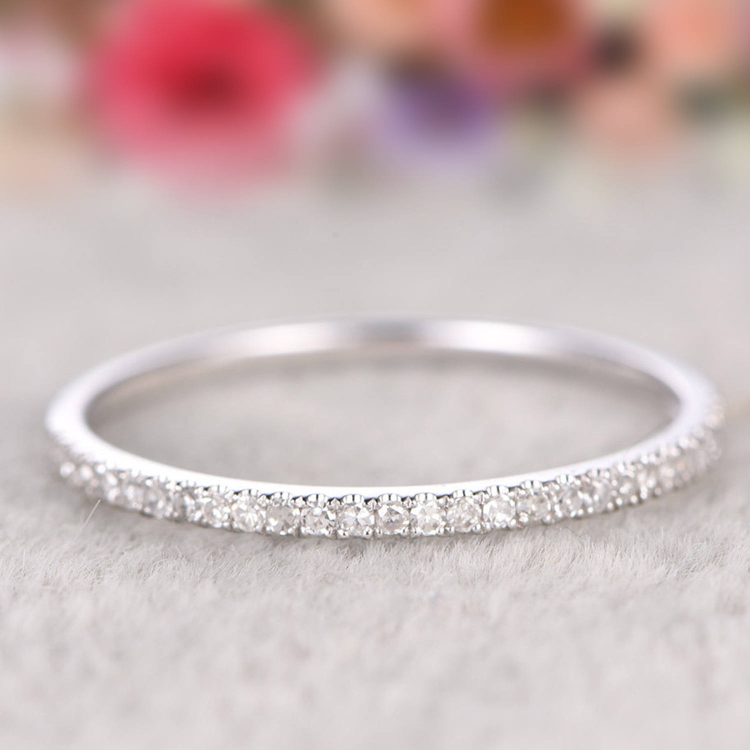 【Hot Bán, Chứng Khoán Sẵn Sàng 】 Nhẫn Kim Cương Một Hàng, Nhẫn Đôi Nhẫn Bạc