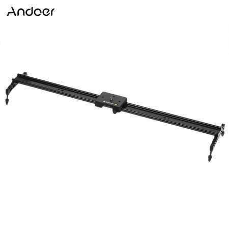 Andoer 80cm ที่เลื่อนติดตามดอลลี่ราวรักษาสมดุลอะลูมินัมอัลลอยสำหรับ Canon Nikon SONY กล้องกล้องวิดีโอความจุสูงสุด 5 กก.สีดำ