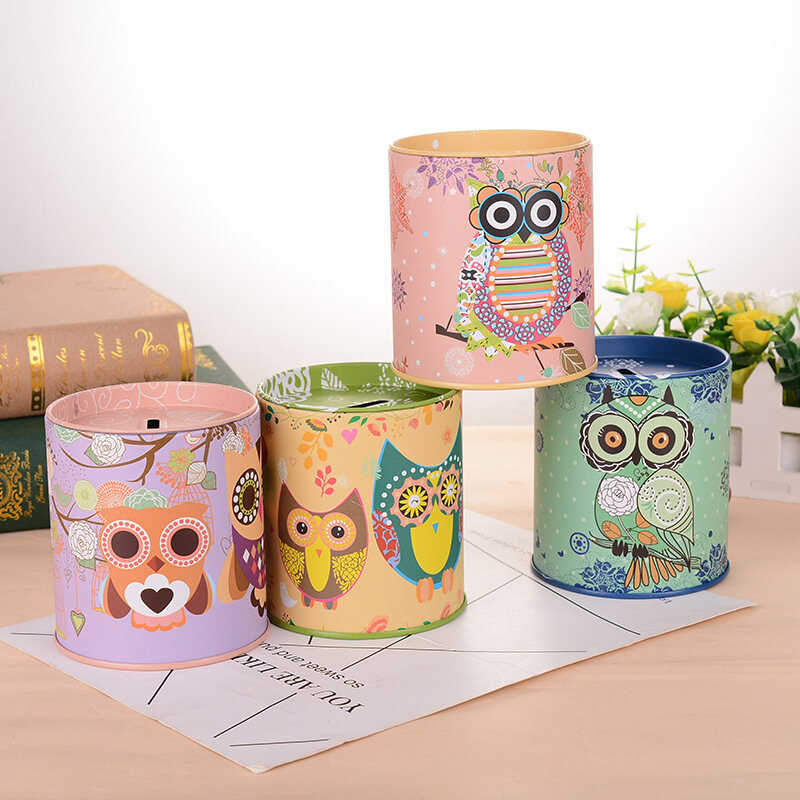 Toy For Boy Girl Cute Iron Keepsake Animal Bank Saving Cash Coin Money Box Children Toy Kids Gifts Home Collection Decorative Money Box