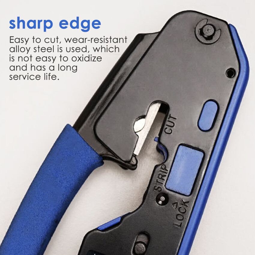 [Multifunctional RJ45 Crystal Head 8P6P Network Tool Tape Stripping And Squeezing Crimping Cables Network Cable Pliers - Network Crimping Pliers,[100% Original + In Stock]  RJ45 Crimping Tool Pliers Network Crimper Stripper Cutter Ethernet Clip Tongs RG45 Cat6 Cat5e Cat5 Cat3 RJ11 Multi Function,Multifunctional RJ45 Crystal Head 8P6P Network Tool Tape Stripping And Squeezing Crimping Cables Network Cable Pliers - Network Crimping Pliers,]