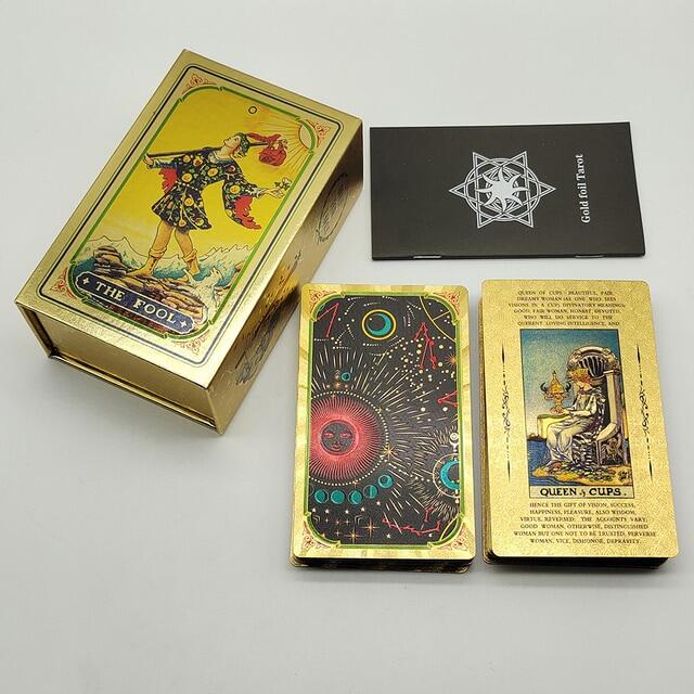 Classical Foil Waterproof Tarot Cards With Megnet Box As Special Gift