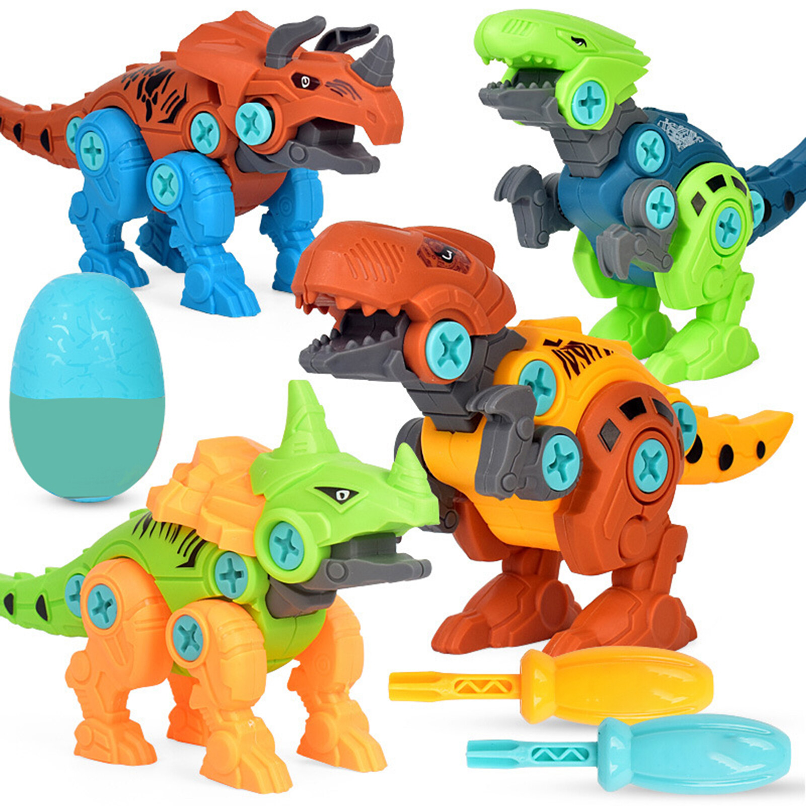 Disassembly Assembly Dinosaur Egg Model Building Blocks DIY Puzzle Kids Toy