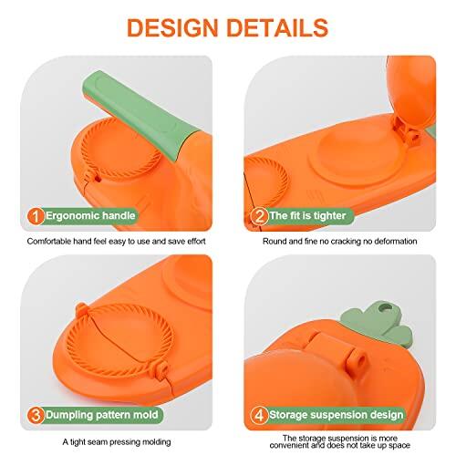2 In 1 Dumpling Maker, Dumpling Skin Maker Dumpling Moulds, 2023 New Artifact Diy Dumpling Maker Machine, Manual Dumpling Dough Press Wrapper, Empanada Maker Press Household For Dumpling Making Tool