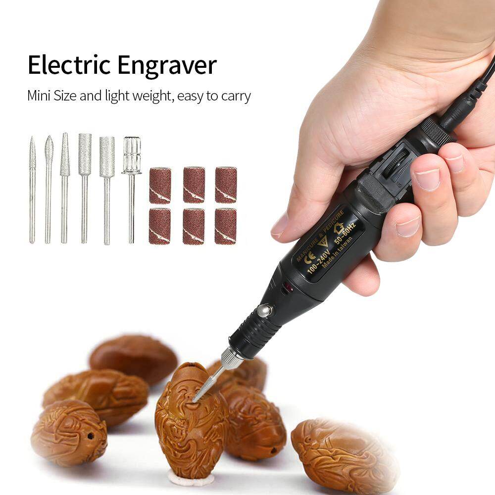 14 PCS 100 V-240 V Điện Mini Máy Mài Khoan Dụng Cụ Biến Đổi Tốc Độ Quay Bút Khắc Chữ Khắc Dụng Cụ cho Xay Đánh Bóng Phích Cắm CHÂU ÂU