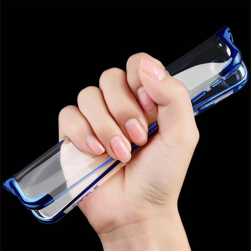 Zeallion For Apple iPhone 6 Plus/6s Plus 5.5  Plating Transparent Ultra Slim Soft TPU Clear Back Case Cover
