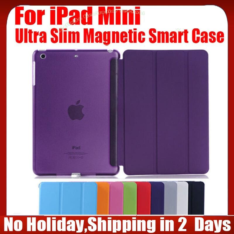 Smart cover for ipad mini 1 2 3 4 5 6 casing 7.9 inch ultra slim pu leather case + pc translucent back case for apple ipad mini 5 4 3 2 back cover