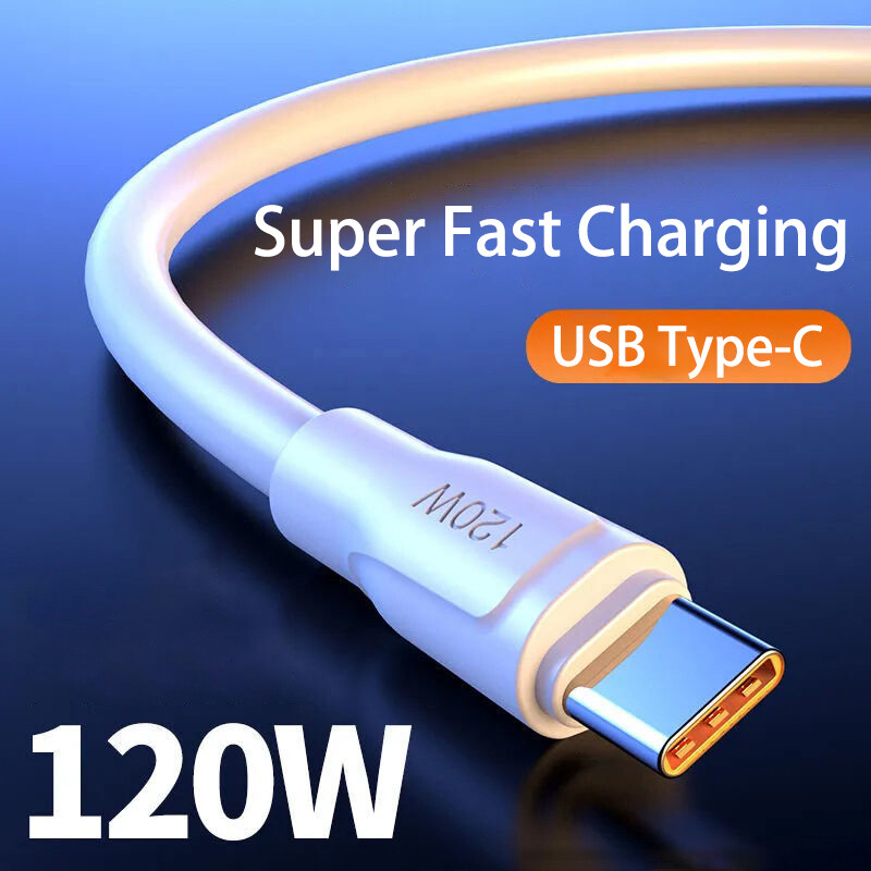 Cáp Dữ Liệu Sạc Siêu Nhanh 120W Bold 6A Áp Dụng Cho Cáp Sạc Điện Thoại Android Huawei Type-C Flash.