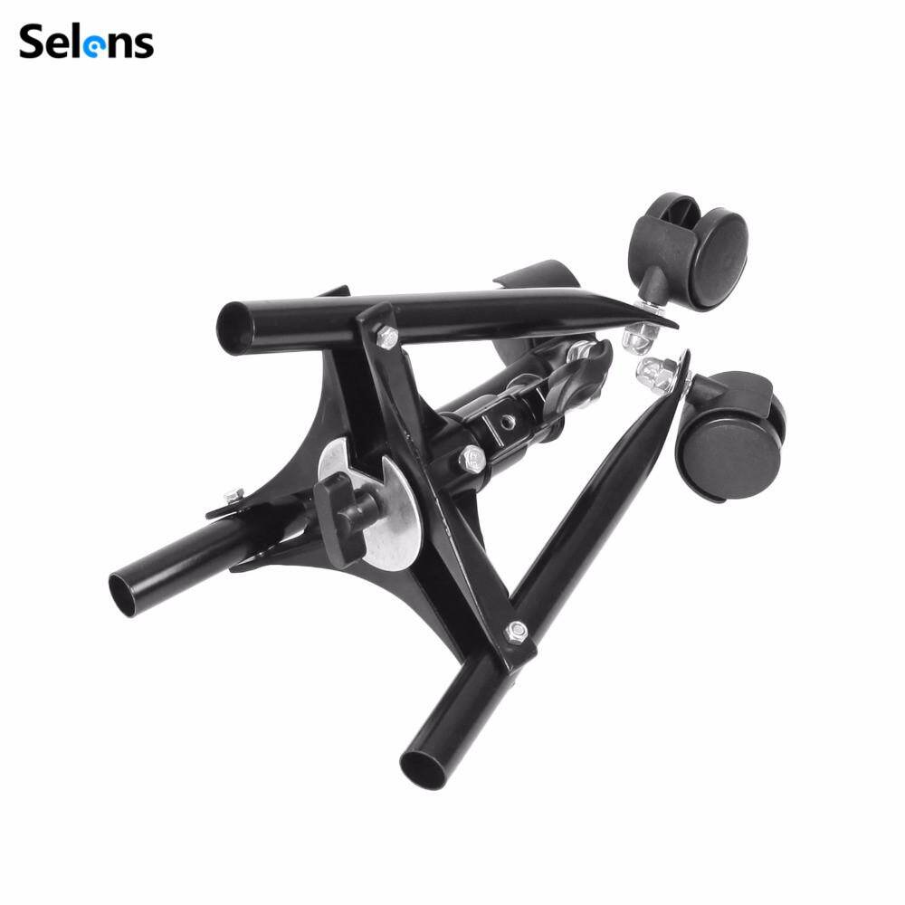 Selens Light Stand Tripod 8 inch Low Floor Roller Wheel Light Stand Foldable Support Bracket For Softbox Flash For low-background light