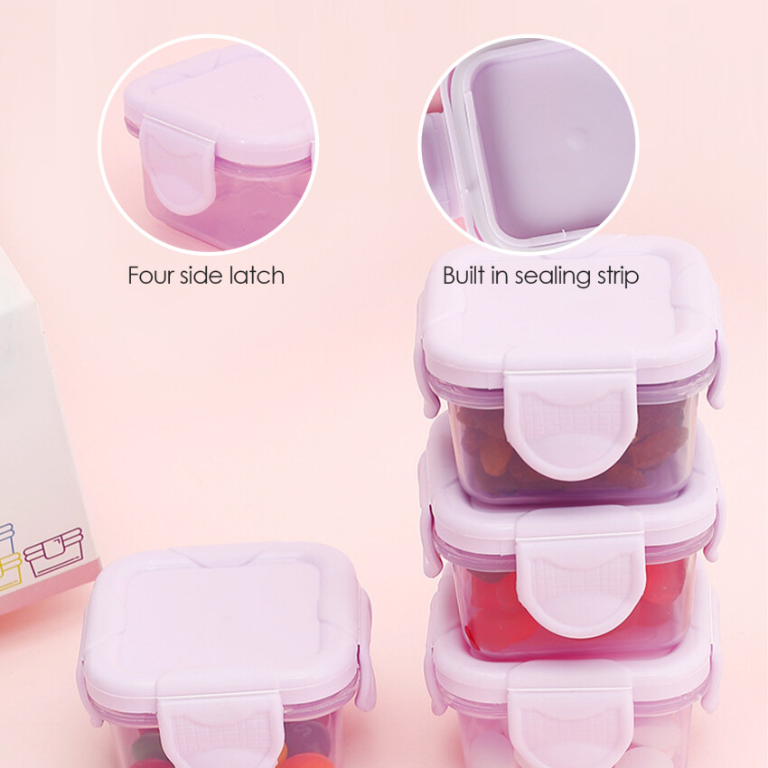 Bộ Hộp Đựng Mini Hộp Đựng Thực Phẩm Bằng Nhựa Trong Suốt Bền Có Nắp Đậy-Hộp Đựng Thức Ăn Trong Tủ Bếp Cho Gia Vị, Thảo Mộc, Cà Phê, Trà, V. V.