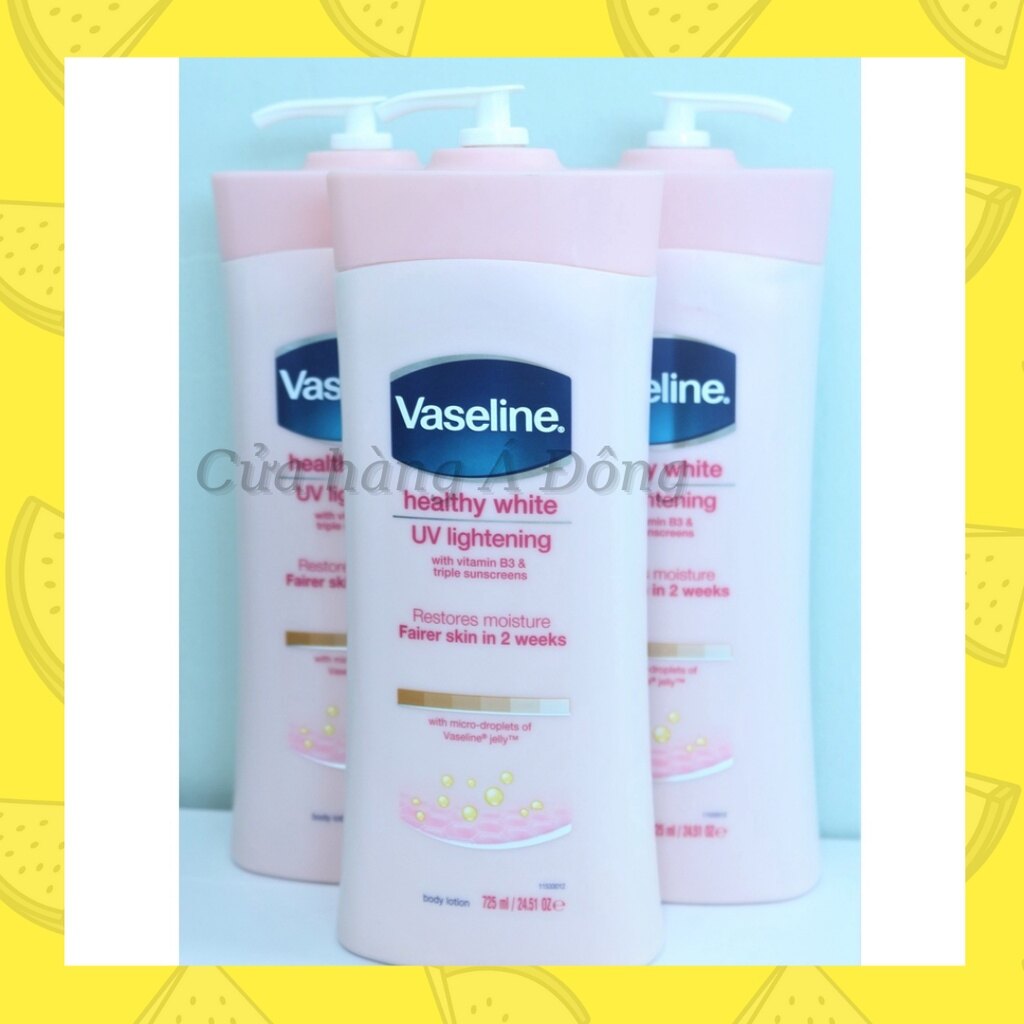 Sữa dưỡng thể VASELINE dưỡng trắng da 725ml (Dưỡng thể ban ngày Vaseline chai hồng/ Vaseline chai vàng)