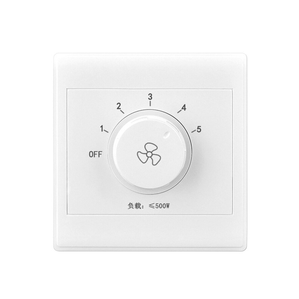 220V Adjustment Ceiling Fan Speed Control Rotary-On/Off Wall Button DimmerSwitch