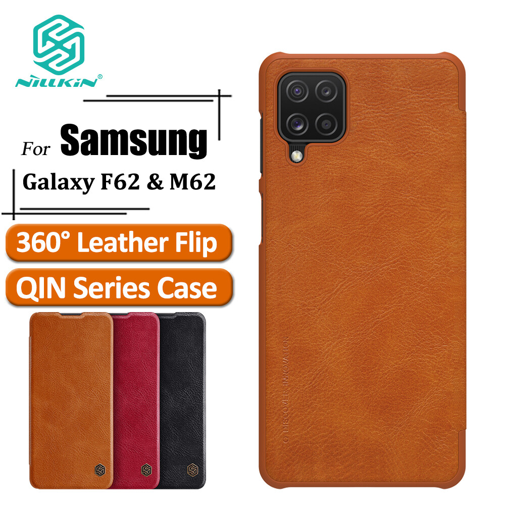 Nillkin Flip Leather Case for Samsung Galaxy F62 / M62 Phone Cases Luxury wallet Business Style with Card Slot Phone Bags Back Cover