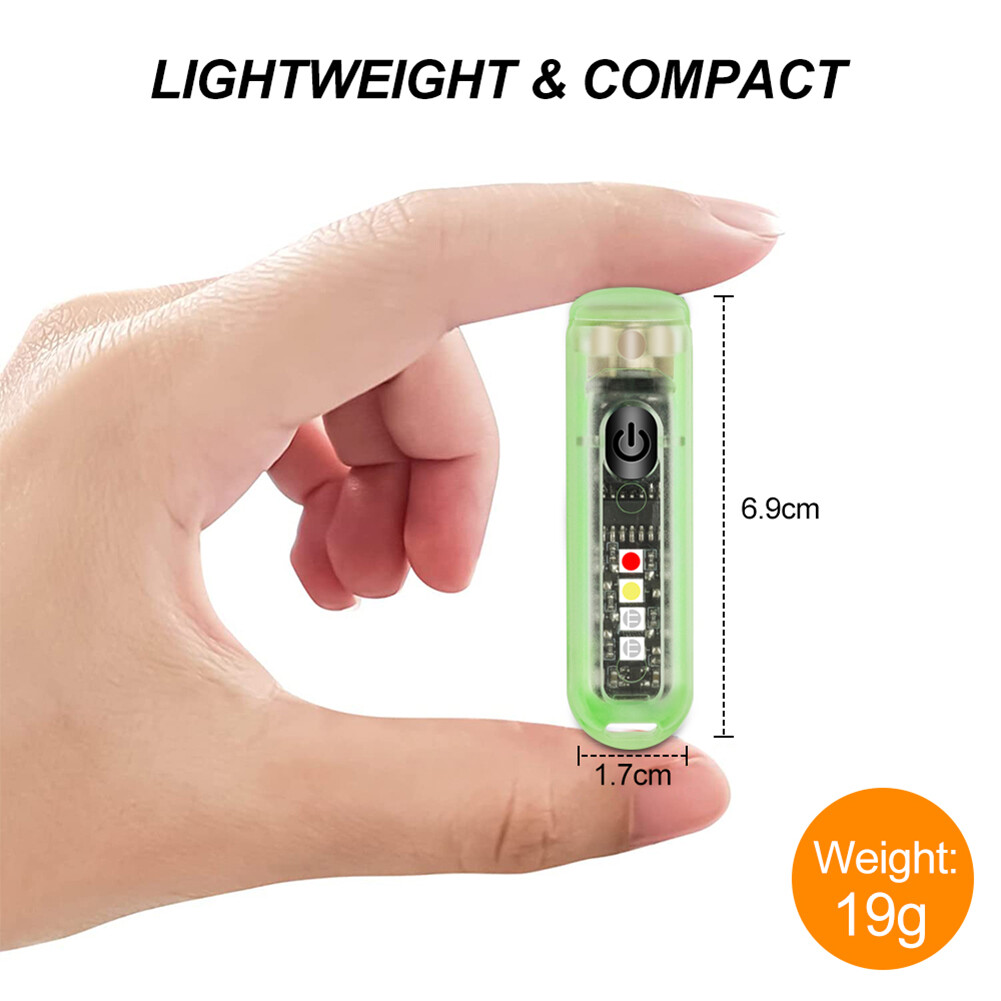 Đèn Pin Mini LED EDC Đèn Móc Khóa Khẩn Cấp Di Động Cắm Trại Câu Cá