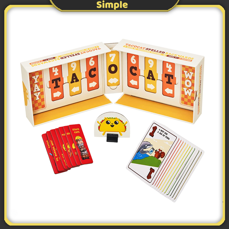 Nổ mèo con tacocat đánh vần backwords trò chơi với bàn cờ phiên bản tiếng anh 2 người chơi 7 phút trò chơi