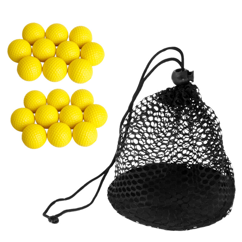 Bộ Lửa Gồm 20 Bóng Chơi Golf Đàn Hồi Mềm Bằng Bọt Xốp Với Túi Lưu Trữ-Dụng Cụ Hỗ Trợ Huấn Luyện Chơi Golf Ngoài Trời Trong Nhà