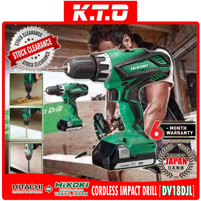 CLEAR STOCK] PROMOTION HITACHI HIKOKI DV18DJL CORDLESS IMPACT
