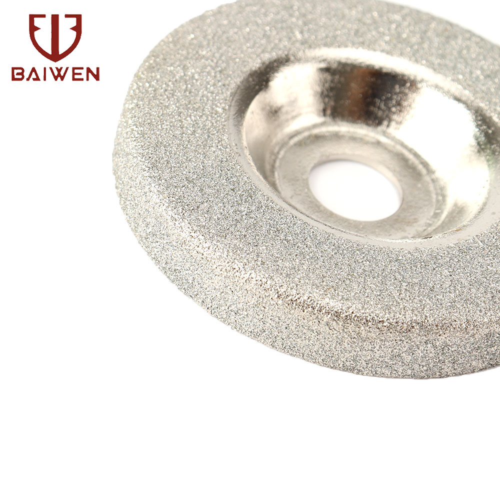 BAI WEN Bánh Mài Kim Cương 50Mm 2 Inch 150/180/360 Grit Đĩa Mài Đá Cốc Bánh Mài Cắt Góc Phụ Kiện Dụng Cụ Quay 2/5/6 Cái