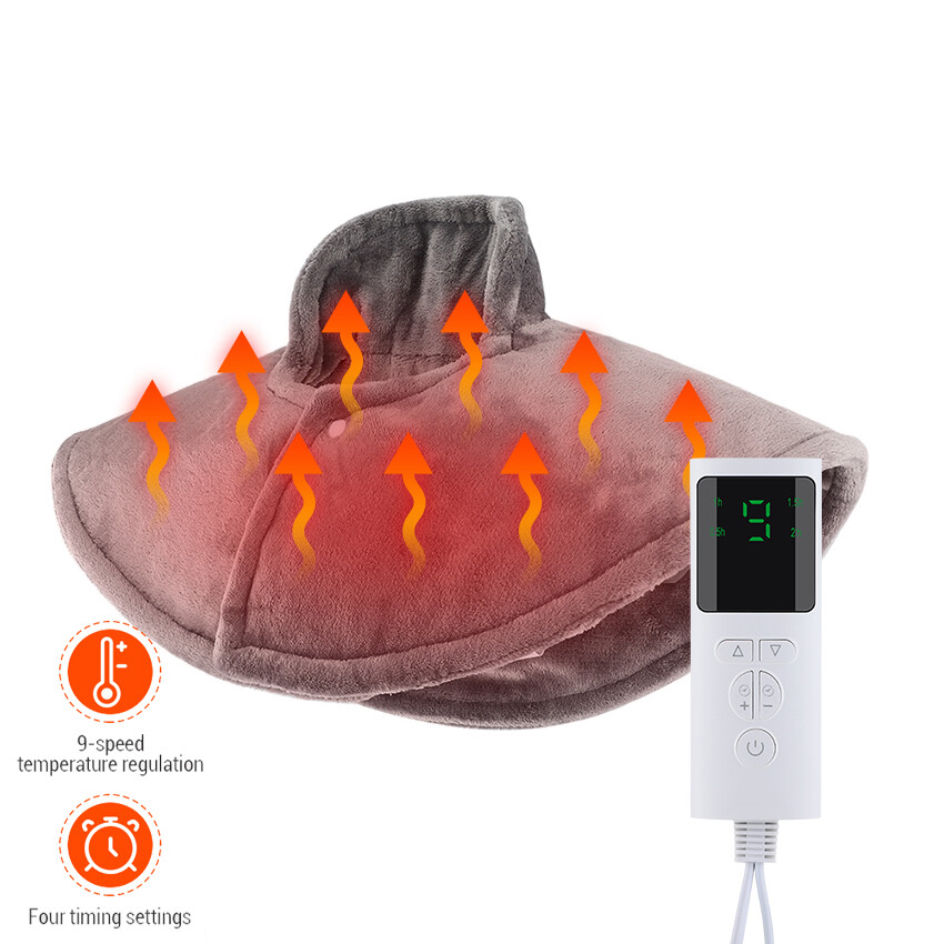 Electric Heating Shawl Shoulder Neck Pad Hot Compress Physiotherapy Timer 9 Temperature Relieves Shoulder Neck Pain