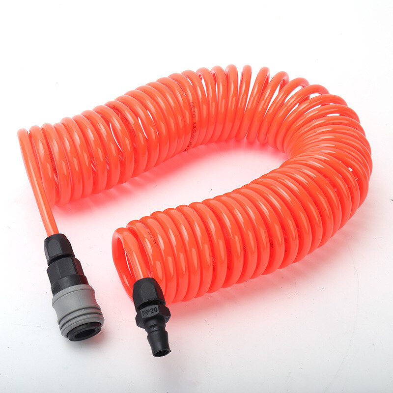 NFA PU spring air pipe 8/10/12mm air compressor air pump spring tube Telescopic pipe spiral air duct Hose with fitting