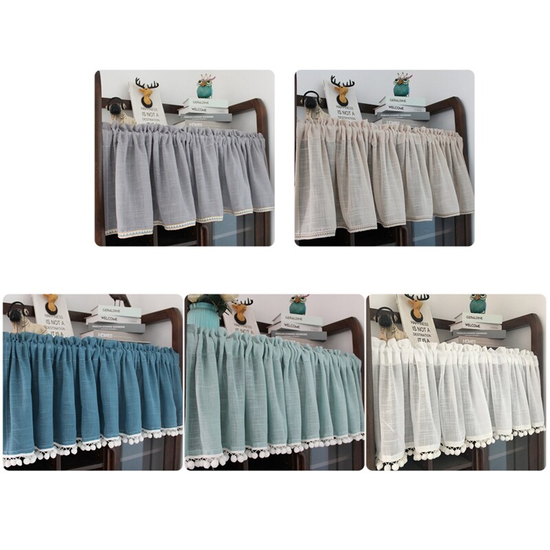 Kitchen Curtain Cabinet Curtains Dust-proof Window Screening Short Drapes