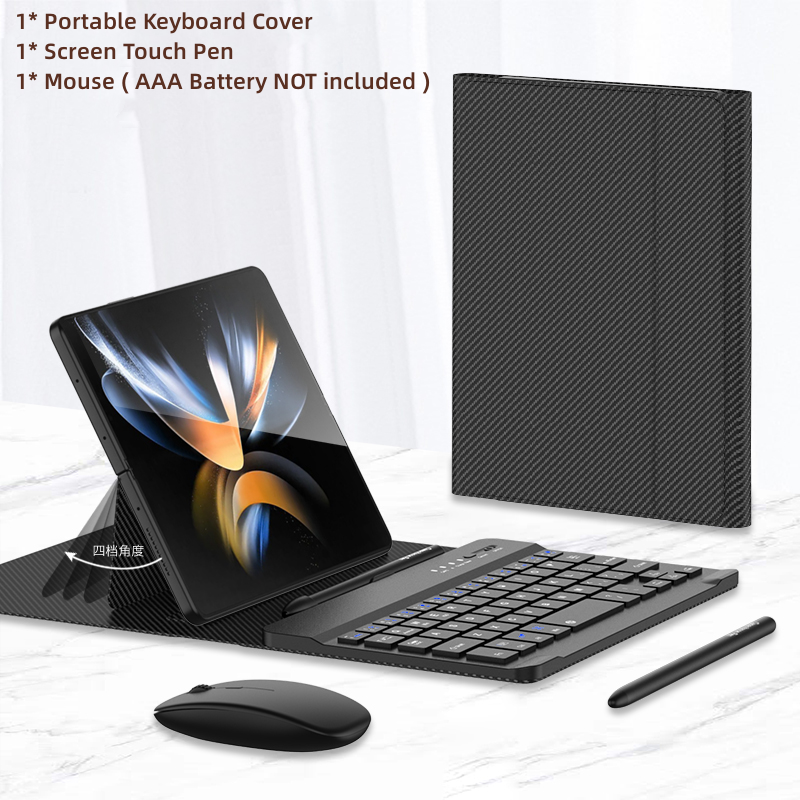 【With Mouse & Pen】KISSCASE Portable Keyboard and Mouse Wireless Set For
