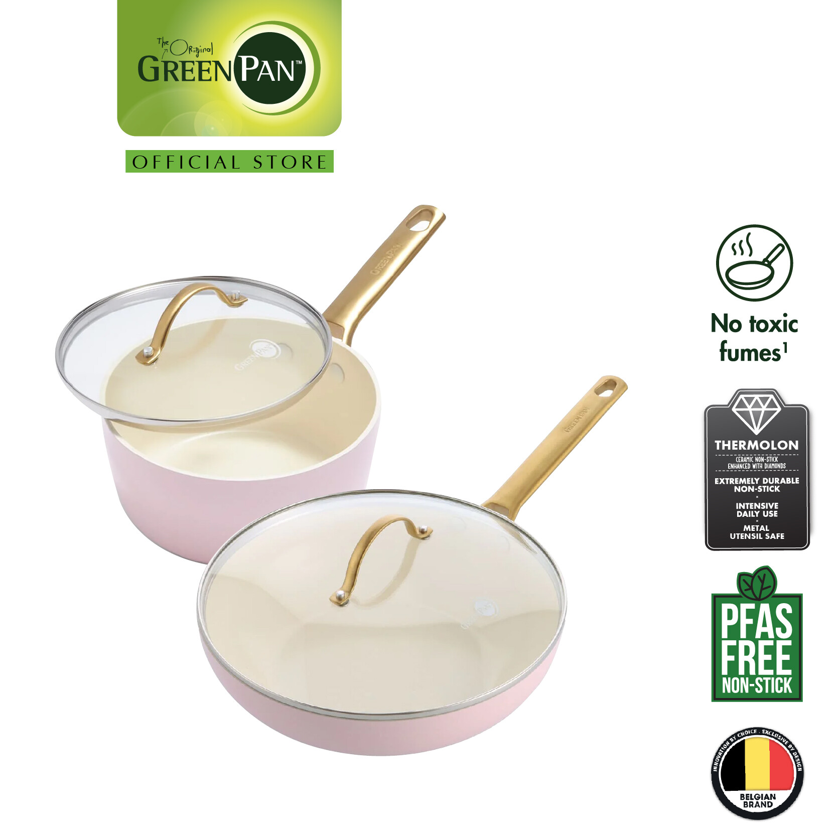 Greenpan Padova Non-stick Set (IH) 28cm Covered Wok 18cm