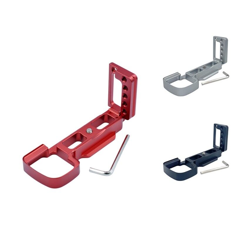 1 Pcs Quick Release L Plate Bracket Holder Hand Grip Vertical L Bracket for Sony A6100/A6300/A6400 Digital Camera Black