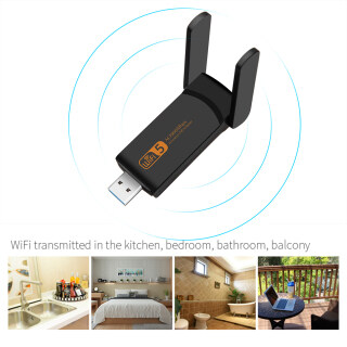 Bộ Chuyển Đổi WiFi USB 1900 3.0 Mbps Bộ Chuyển Đổi Bộ Thu Wifi Băng Tần Kép Card Mạng Không Dây Ngoài 2.4GHz 5.0GHz Cho Máy Vi Tính Máy Tính Xách Tay thumbnail