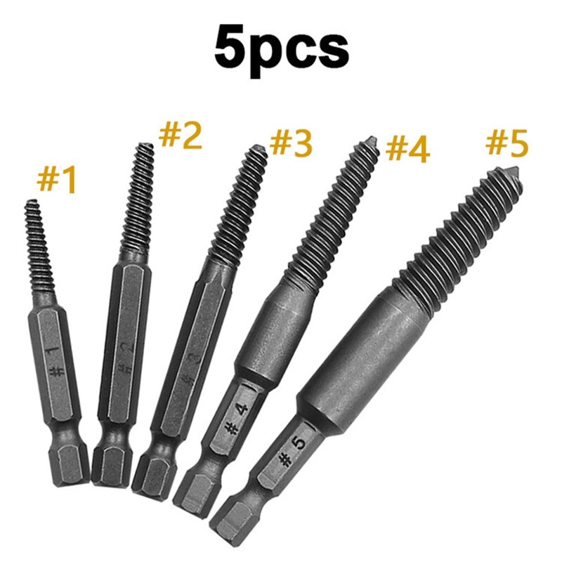 5x/Bộ Dụng Cụ Vặn Vít Chuôi Lục Giác Bộ Dụng Cụ Vặn Bu Lông Sáo Xoắn Ốc Thiết Thực Dụng Cụ Vặn Vít Gãy Dễ Dàng Tháo Ra