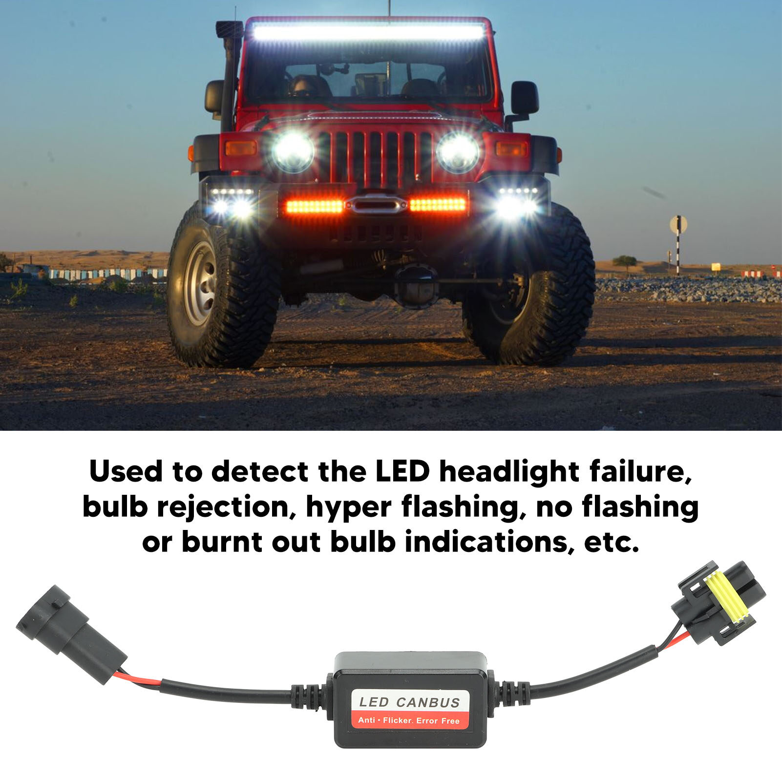 H8 h9 h11 led canbus decoder anti flickering resistor decoder 2pcs for fog light