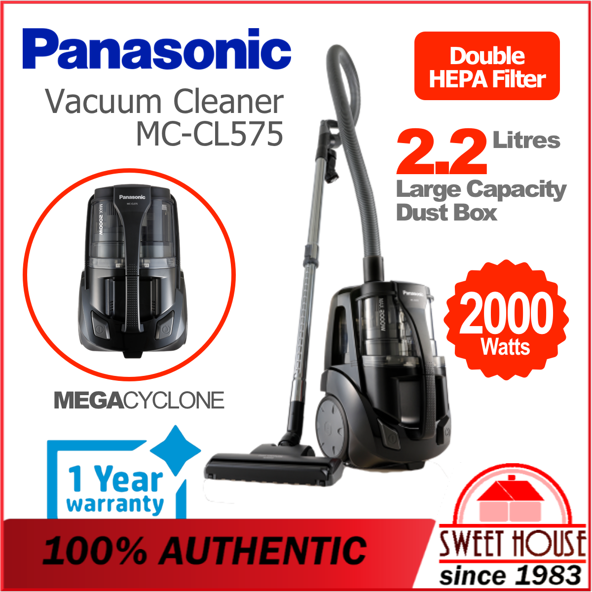 Panasonic Vacuum Cleaner MC-CL575KV47 