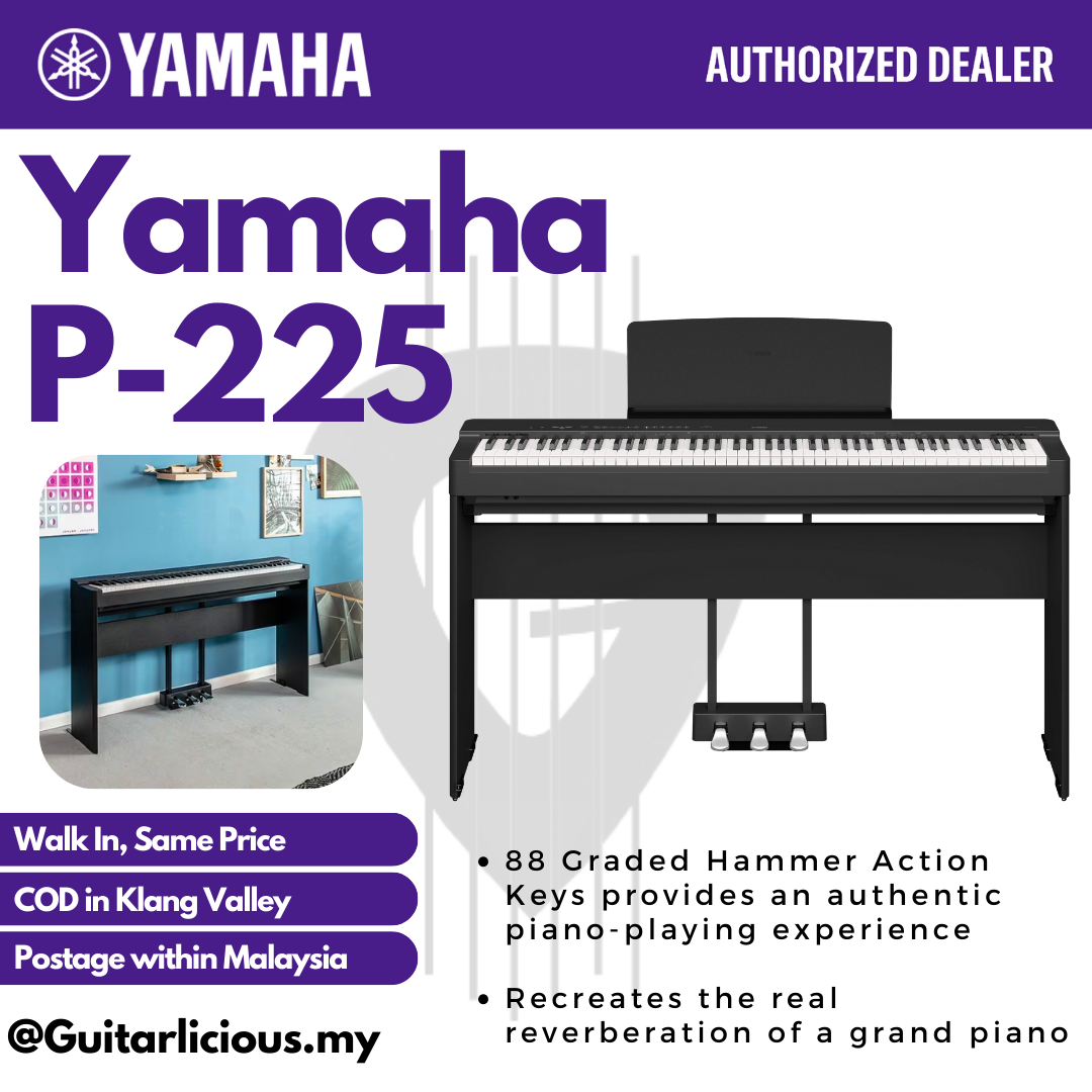 Yamaha P225B 88Key Graded Hammer Compact Digital Piano ( P225B