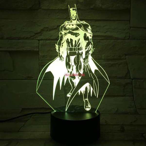 HUILONGYING Batman 3D Đèn Led Bầu Không Khí Đèn Bàn Cảm Ứng Nhiều Màu Sắc Màu Đèn Ngủ