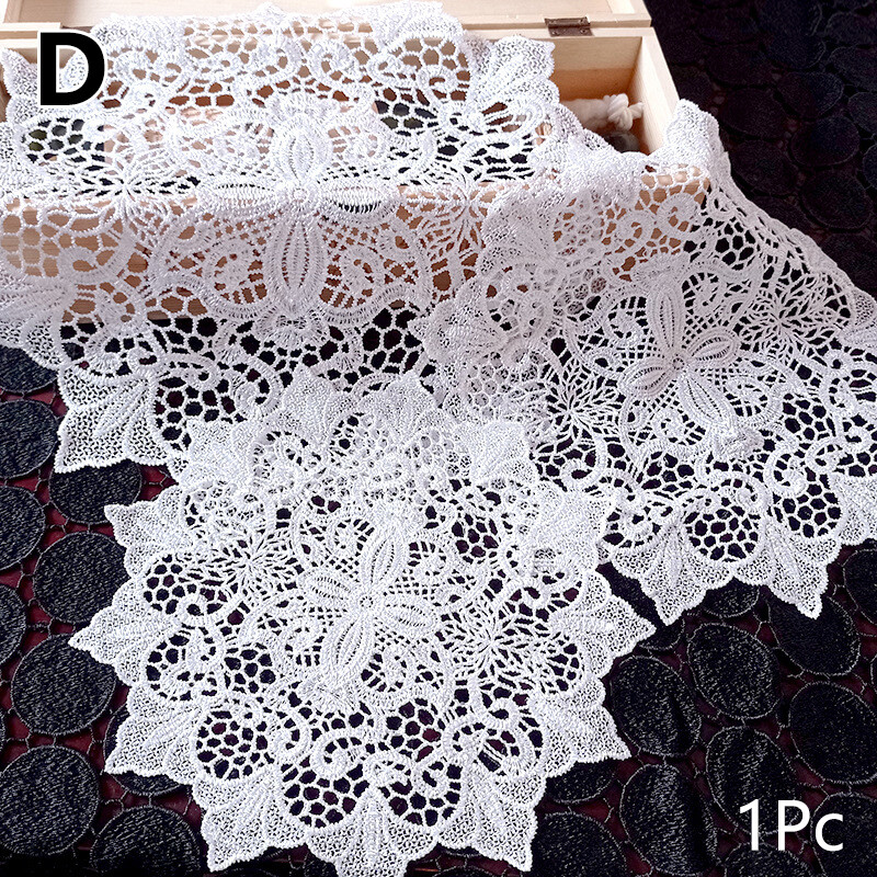 Yurongfx 1PC Coffee Hollow Tablecloth Coaster Lace Embroidered Round Dining Table Placemat Europen-Style Decoration