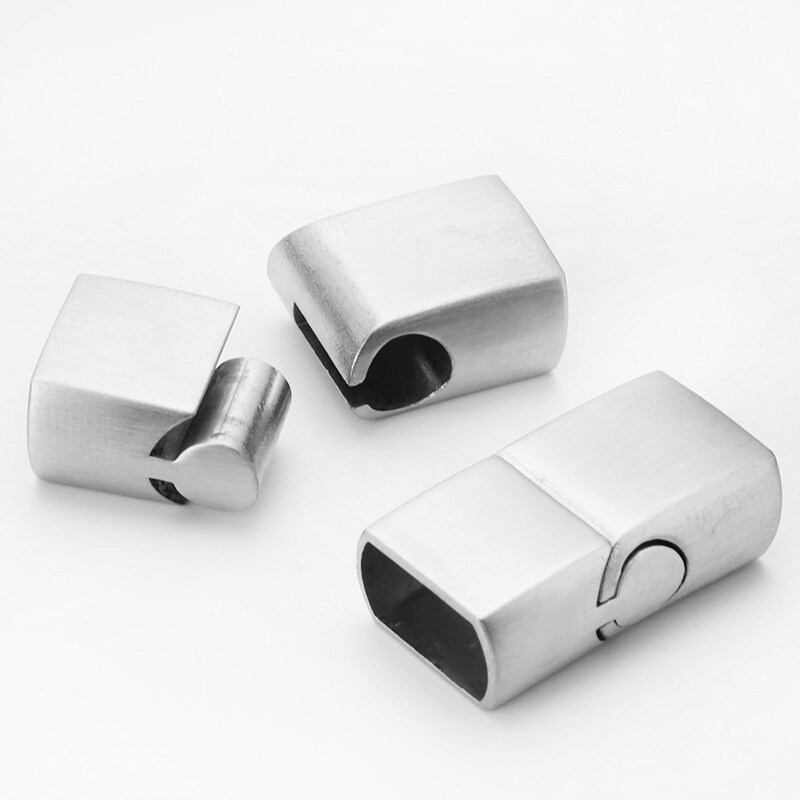 Magnet Stainless Steel Konektor Pengait Magnetik Gesper Oblateness Hook Gelang Kulit Magnetik DIY Temuan Pembuat Perhiasan Aksesoris