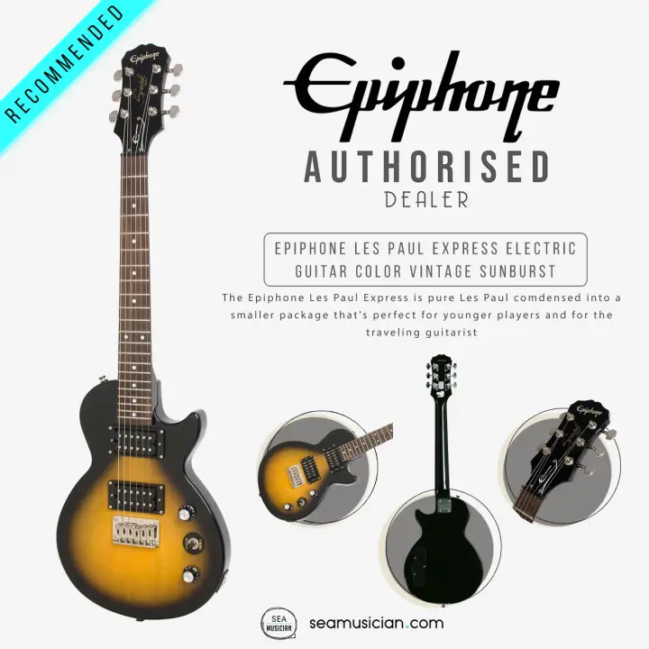 Epiphone Les Paul Express Electric Guitar Color Vintage Sunburst Enl2vsch4 Humbucker Pickup Seamusician Lazada